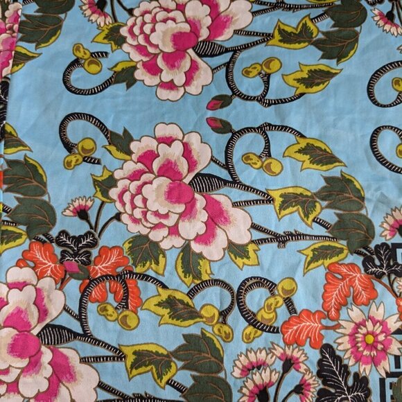 Natori Caftan Floral Lounge Gown Women's Large Vibrant Colorful Breezy V-Neck - Picture 14 of 16